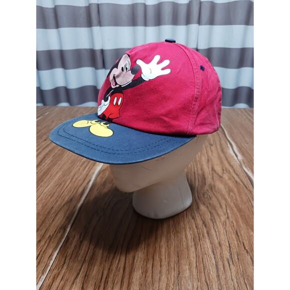 Mickey Mouse Hat Cap Youth Snapback Red Blue Unlimited Big Logo Adjustable - Picture 2 of 10